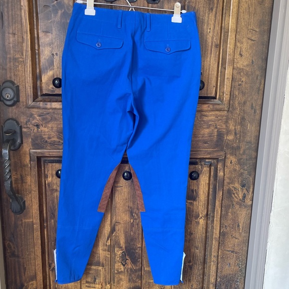 RALPH LAUREN Cobalt Blue High End Jodhpurs Riding Pants Soft Suede 10 Nice NEW!! - Picture 4 of 12